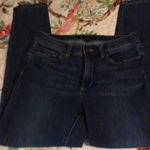 Dark wash high rise jeans